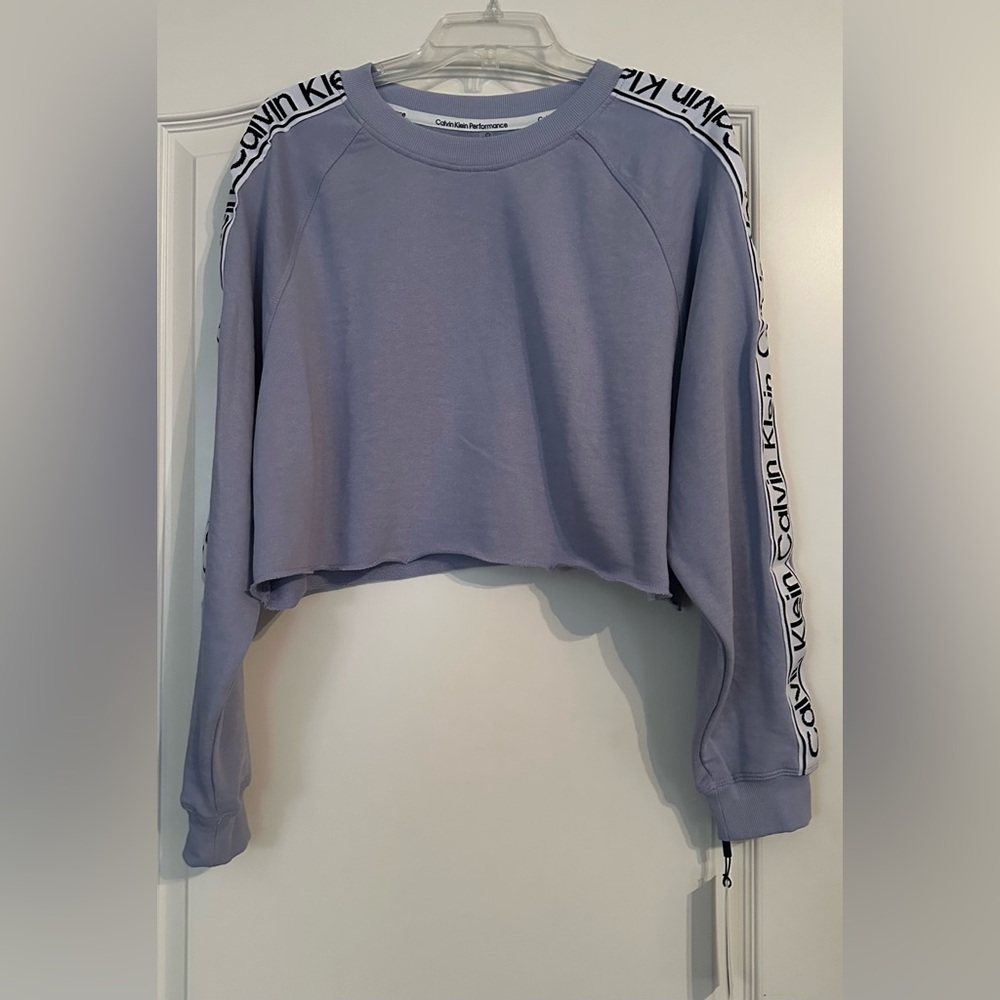 Calvin Klein Performance Blue Cropped Sweatshirt